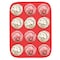 Hastings Home 12 cups Silicone Muffin Pan, Nonstick Muffin/Brownie Reusable Baking Tray for Microwave, Oven, Freezer 285866LDZ - alternate 1